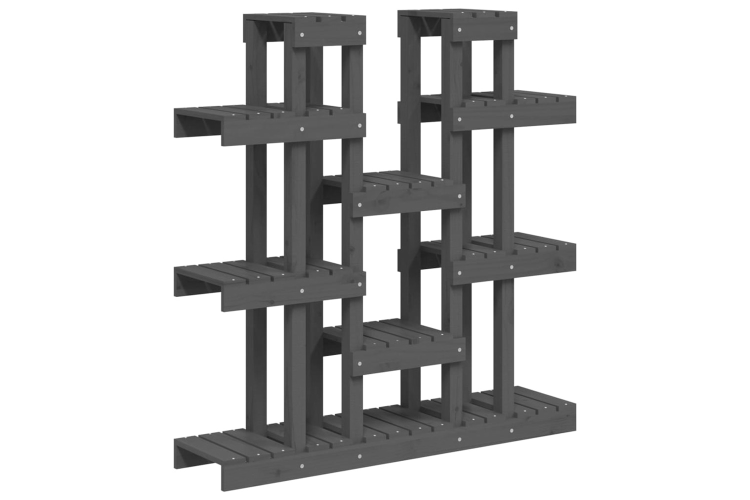 vidaXL 822094 Plant Stand Grey 104.5x25x109.5cm Solid Wood Pine