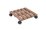 Vidaxl 3143927 Plant Trolleys 4 Pcs Brown 30x30x7,5 Cm Wpc