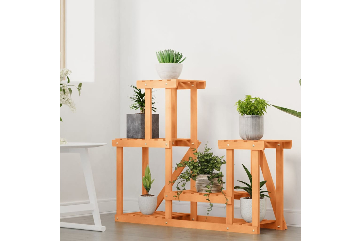 vidaXL 362876 Flower Stand 90x25x73.5cm Solid Wood Fir