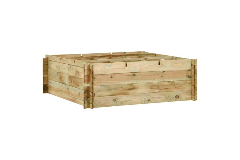 Vidaxl 43346 Garden Raised Vegetable Bed Impregnated Pinewood 120x120x40 Cm