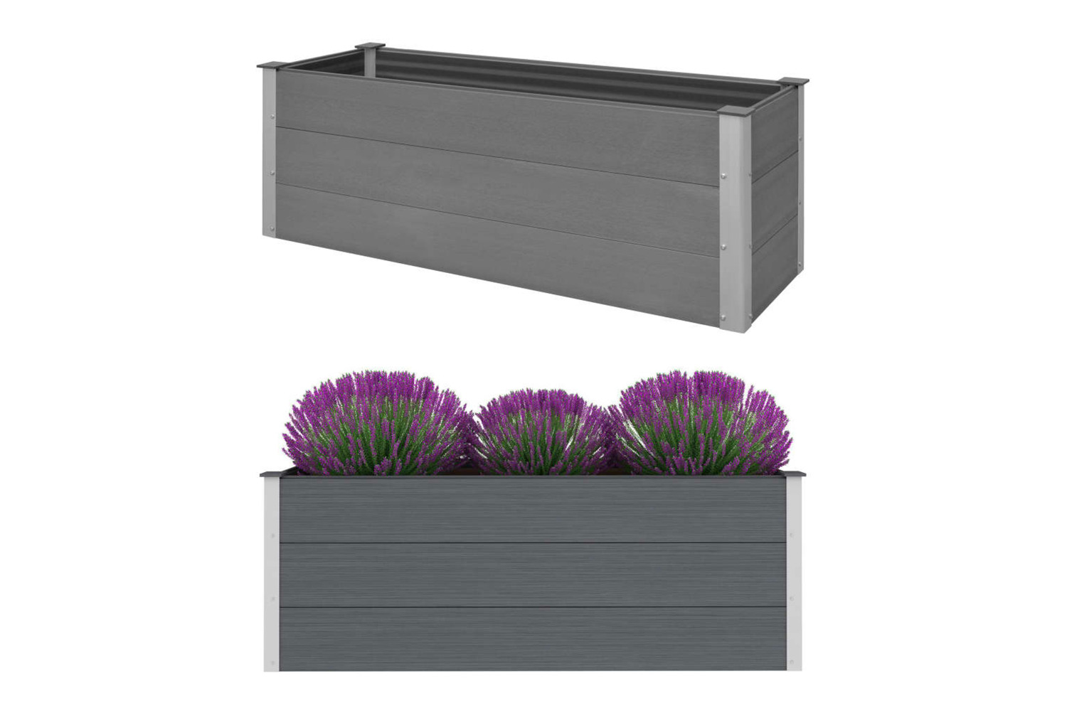 vidaXL 43607 Garden Raised Bed Wpc 150x50x54cm Grey