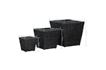 Vidaxl 45573 Garden Raised Beds 3 Pcs Water Hyacinth Black