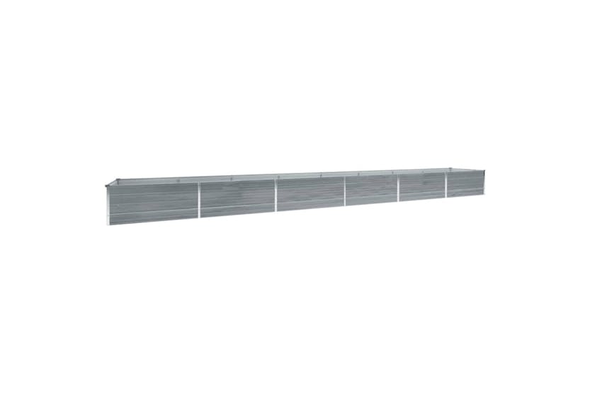 Vidaxl 47072 Garden Raised Bed Galvanised Steel 600x80x45 Cm Grey