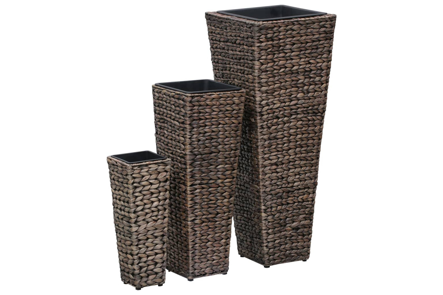 Vidaxl Raised Beds 3 Pcs Water Hyacinth Dark Brown