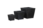 Vidaxl 45573 Garden Raised Beds 3 Pcs Water Hyacinth Black