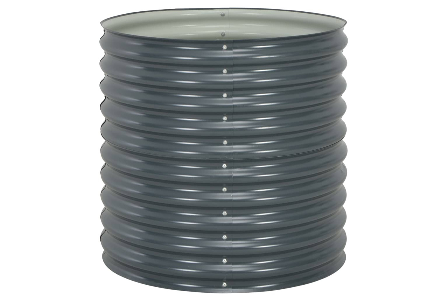 vidaXL Garden Raised Bed 80x80x81cm Galvanised Steel Grey