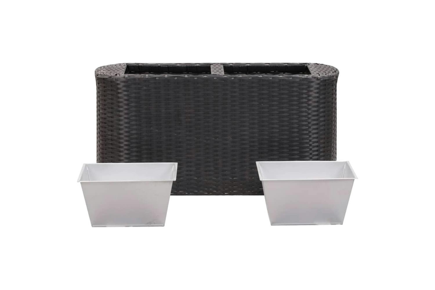 Vidaxl 46951 Garden Raised Bed 80x25x40 Cm Poly Rattan Black