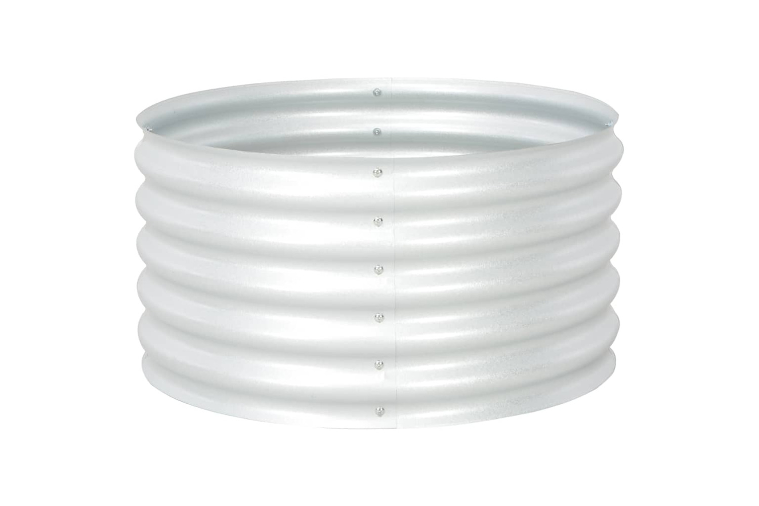 vidaXL 45520 Garden Raised Bed 80x80x44cm Galvanised Steel Silver