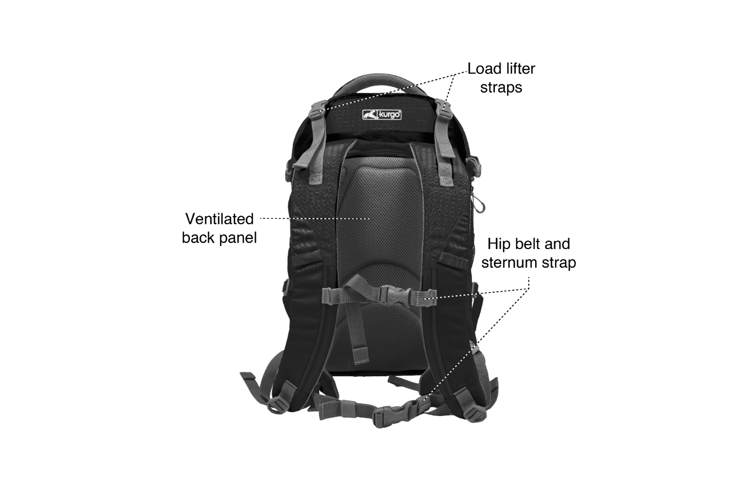 Kurgo KO6831 G-Train Backpack/Carrier | Black