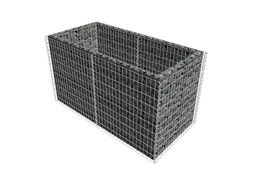 Vidaxl 142366 Gabion Raised Bed Steel 180x90x100 Cm Silver