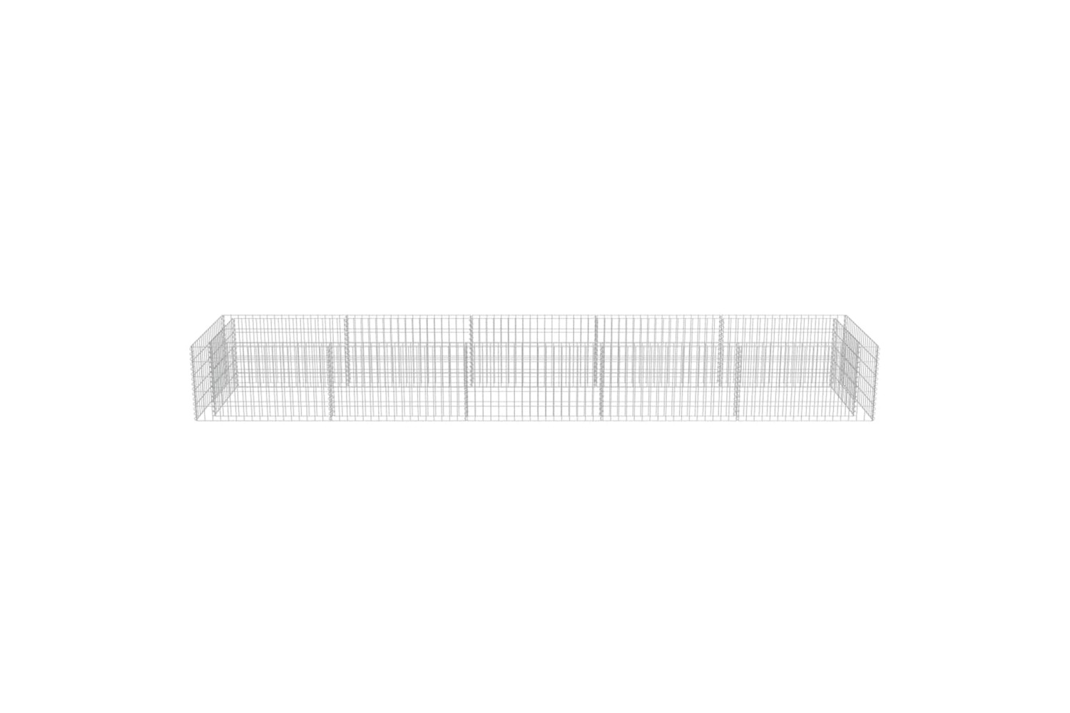 vidaXL 143553 Gabion Raised Bed Galvanised Steel 450x90x50cm