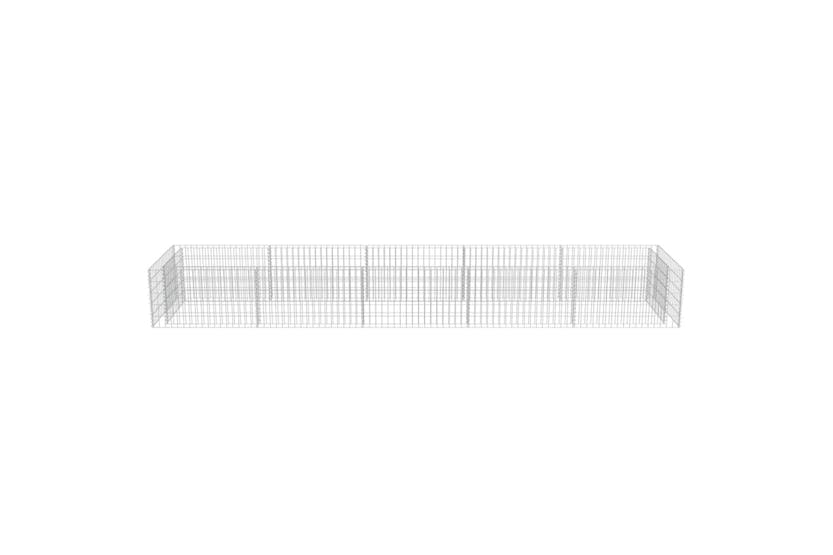 Vidaxl 143553 Gabion Raised Bed Galvanised Steel 450x90x50 Cm