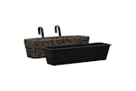 Vidaxl 45578 Garden Planters 2 Pcs Water Hyacinth Brown