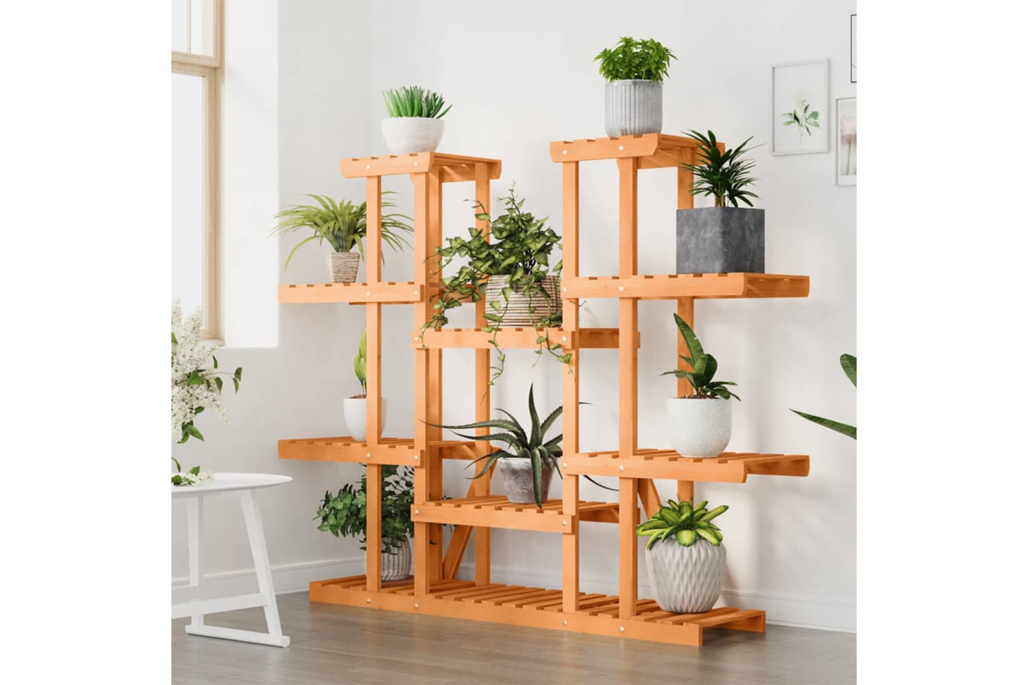 vidaXL 362858 Flower Stand 110x25x110.5cm Solid Wood Fir