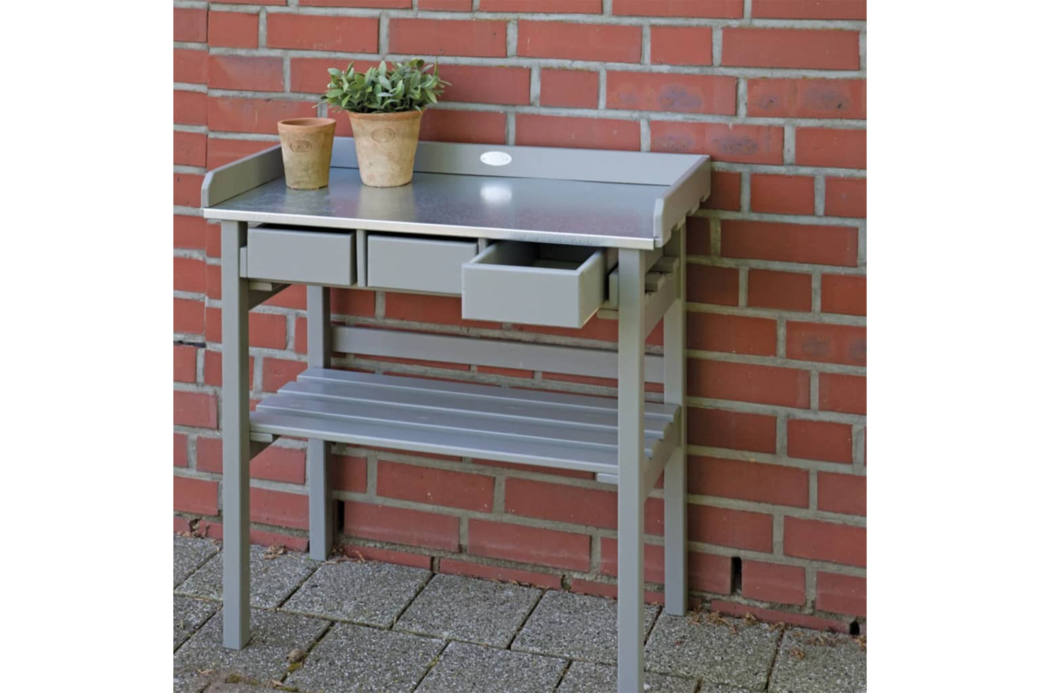 Esschert Design 404623 Garden Work Bench Grey Cf29g