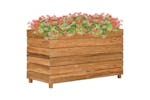 Vidaxl Raised Bed 100x40x55 Cm Recycled Teak Wood And Steel