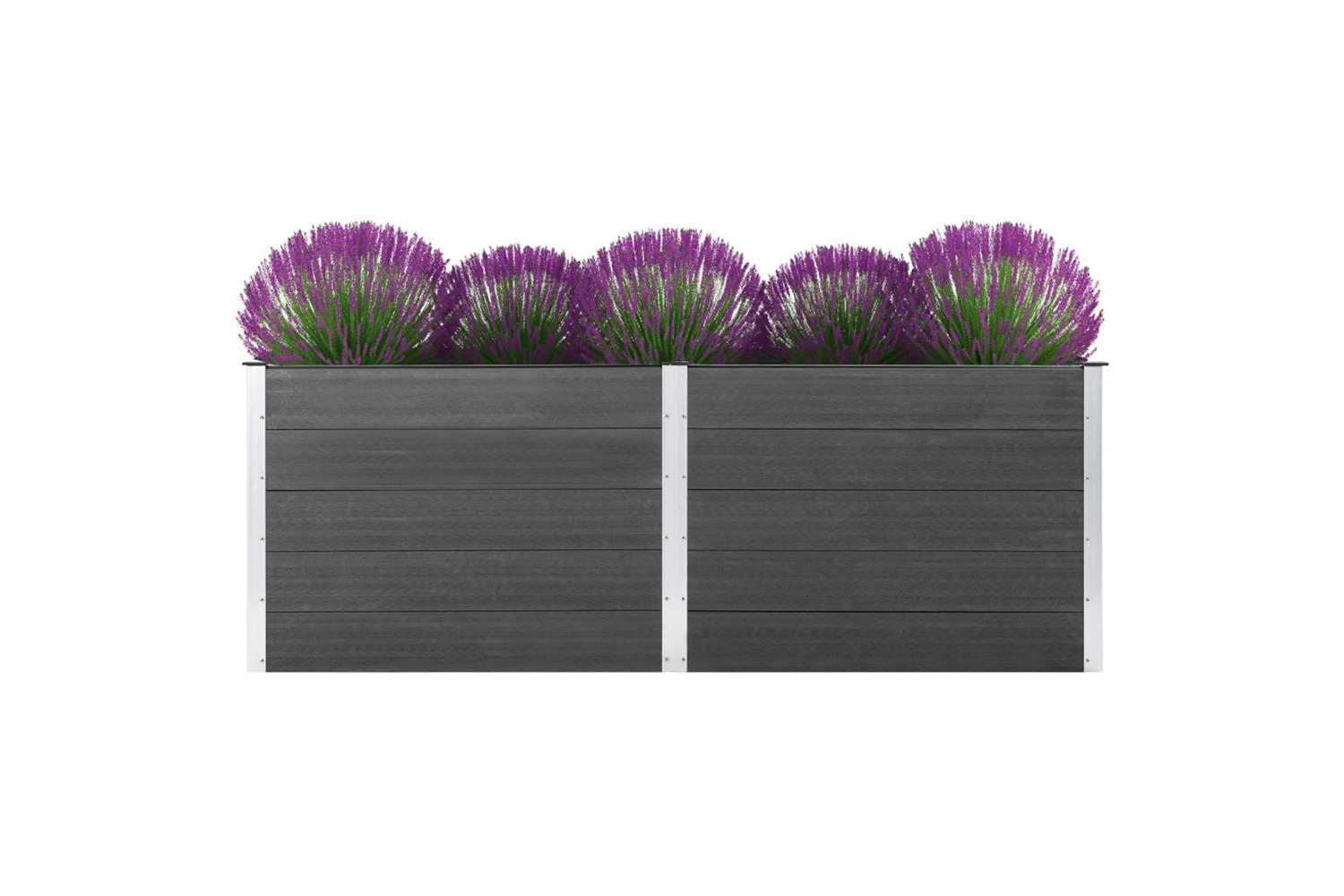 vidaXL 49058 Garden Raised Bed 250x50x91cm Wpc Grey