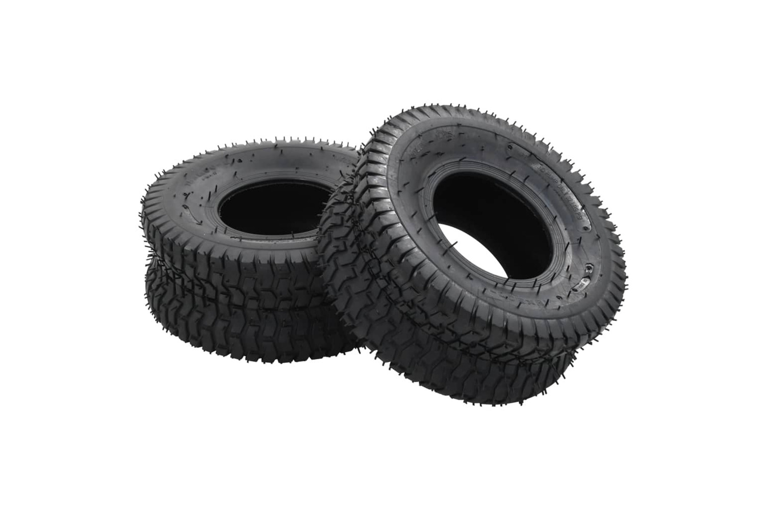 vidaXL 145274 4 Piece Wheelbarrow Tire And Inner Tube Set 15x6.00-6 4pr Rubber