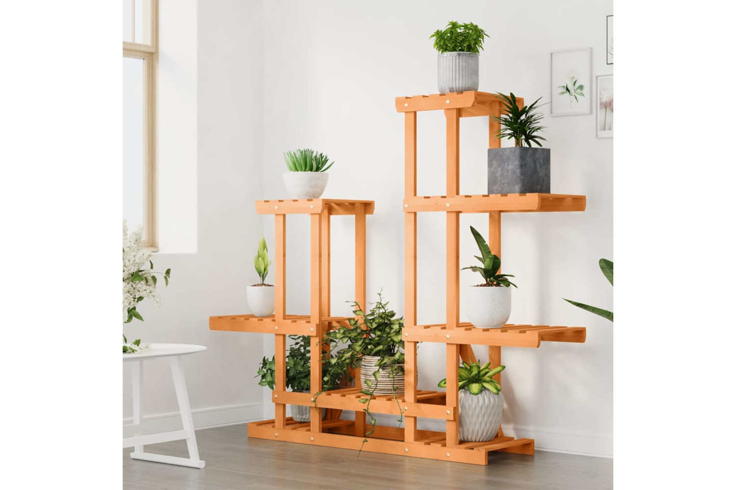 vidaXL 362862 Flower Stand 95x25x96cm Solid Wood Fir