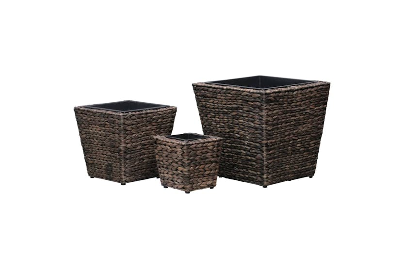 Vidaxl 45572 Garden Raised Beds 3 Pcs Water Hyacinth Brown