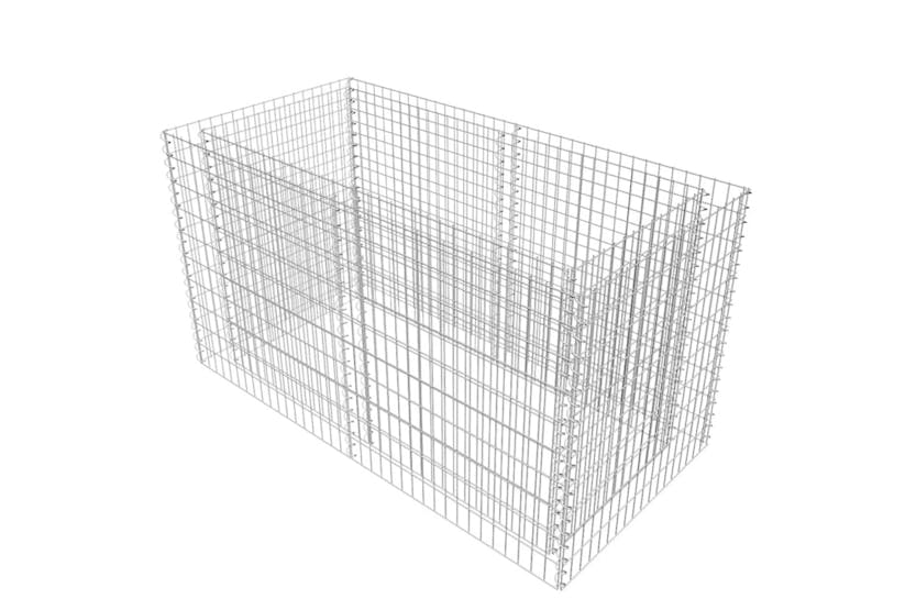 Vidaxl 142366 Gabion Raised Bed Steel 180x90x100 Cm Silver