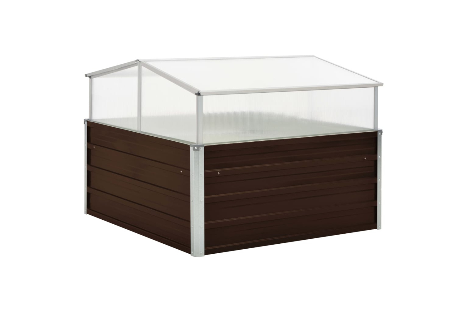 Vidaxl Greenhouse Brown 100x100x85 Cm Galvanised Steel