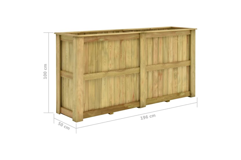 Vidaxl 49099 Raised Bed 196x50x100 Cm Impregnated Pinewood