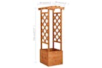 Vidaxl 47251 Trellis Planter With Arch 49x39x130 Cm Firwood