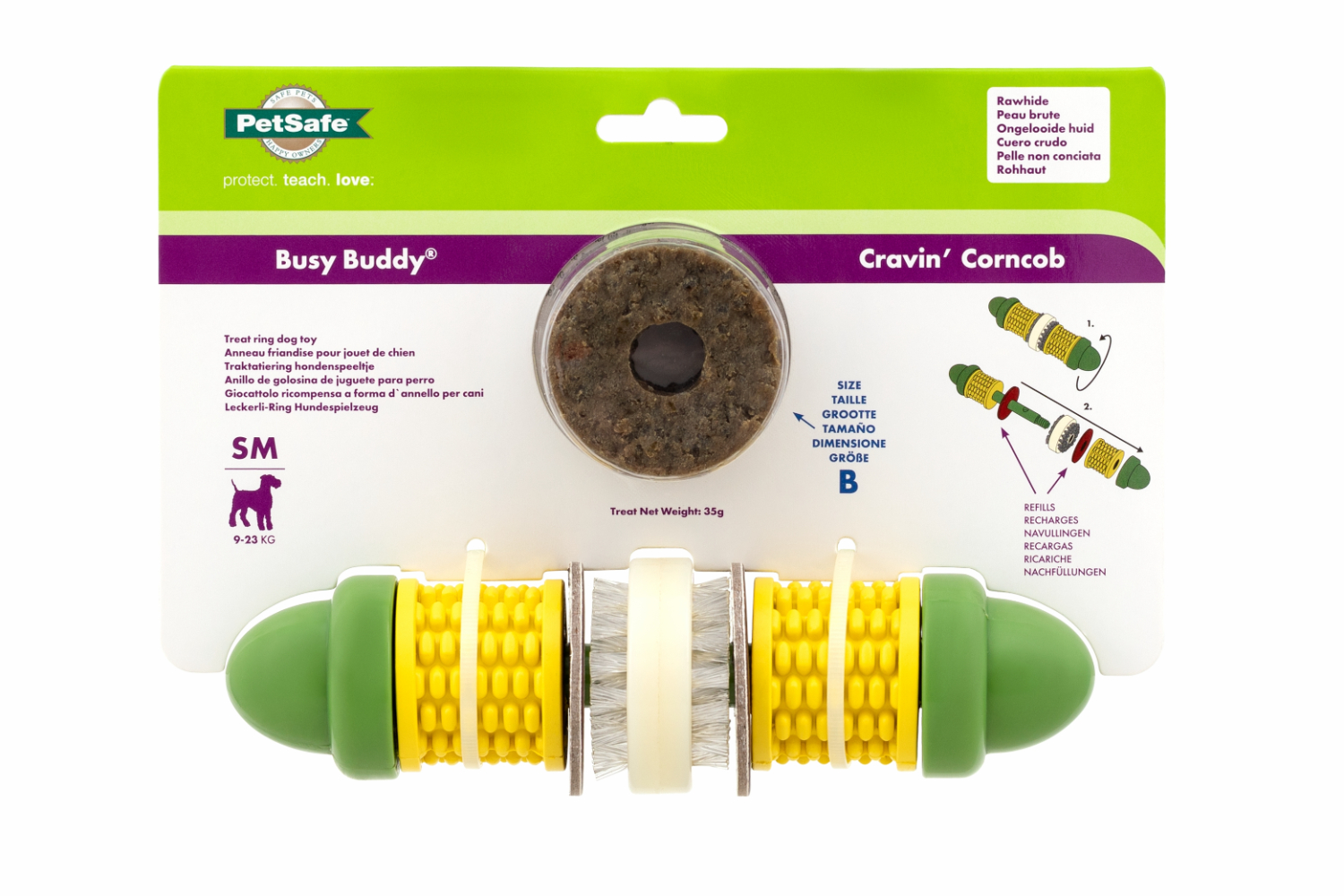Petsafe BB-CORN-SM-19 Busy Buddy Cravin’ Corncob Treat Ring | Small/Medium