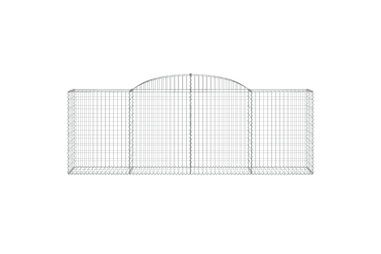 vidaXL 153515 Arched Gabion Basket 300x50x100/120cm Galvanised Iron