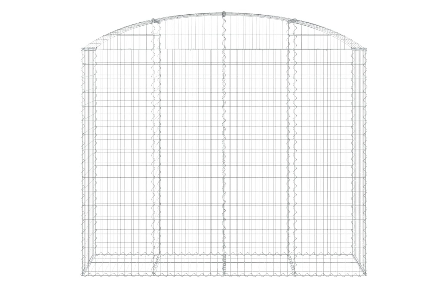 vidaXL 153478 Arched Gabion Basket 200x50x160/180cm Galvanised Iron