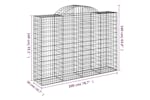 Vidaxl 153497 Arched Gabion Basket 200x50x140/160 Cm Galvanised Iron