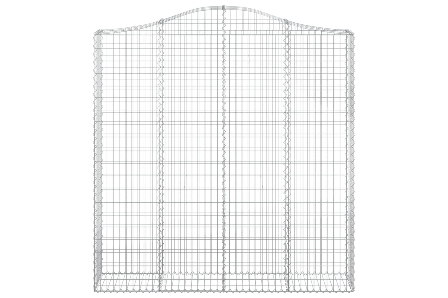 vidaXL 153390 Arched Gabion Basket 200x30x200/220cm Galvanised Iron