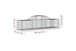 Vidaxl 153492 Arched Gabion Basket 200x50x40/60 Cm Galvanised Iron