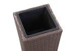 Vidaxl 46929 Garden Raised Bed 30x30x80 Cm Poly Rattan Brown