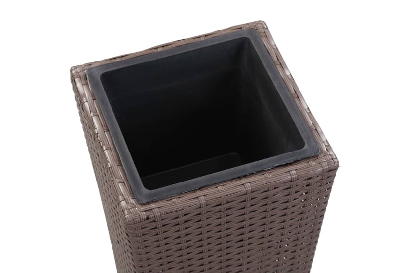 Vidaxl 46929 Garden Raised Bed 30x30x80 Cm Poly Rattan Brown