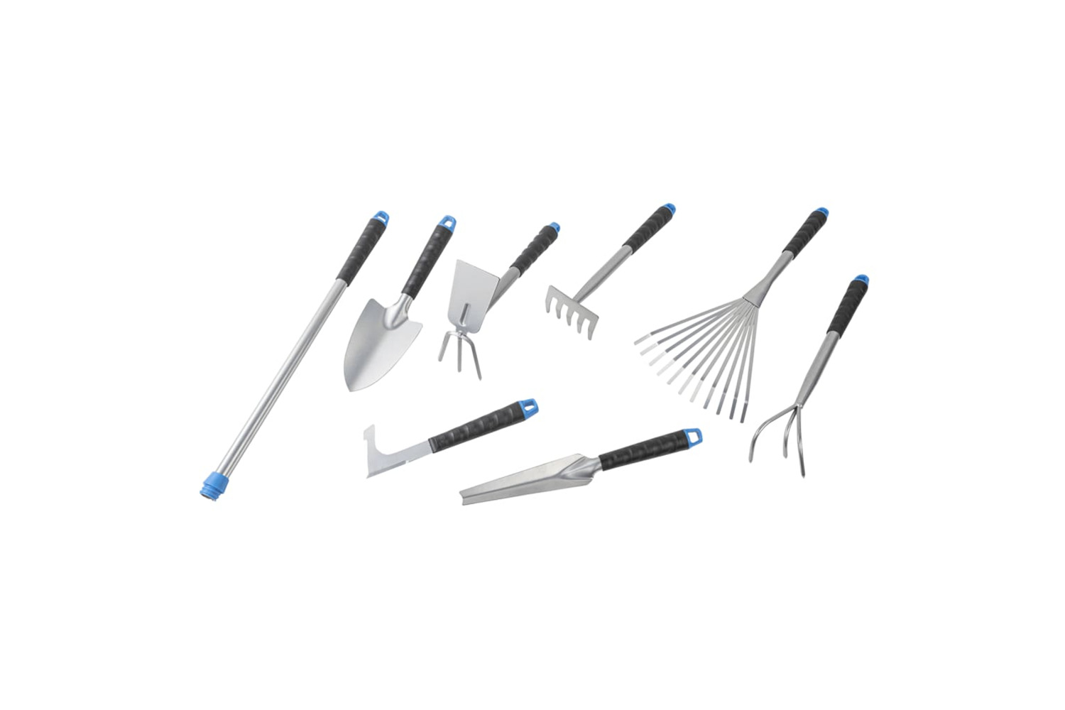 Hi 423928 8 Piece Garden Tool Set Silver Metal