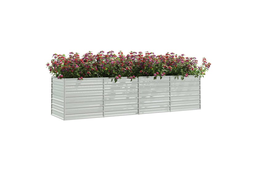 Vidaxl 316890 Garden Raised Bed 320x80x77 Cm Galvanized Steel Silver