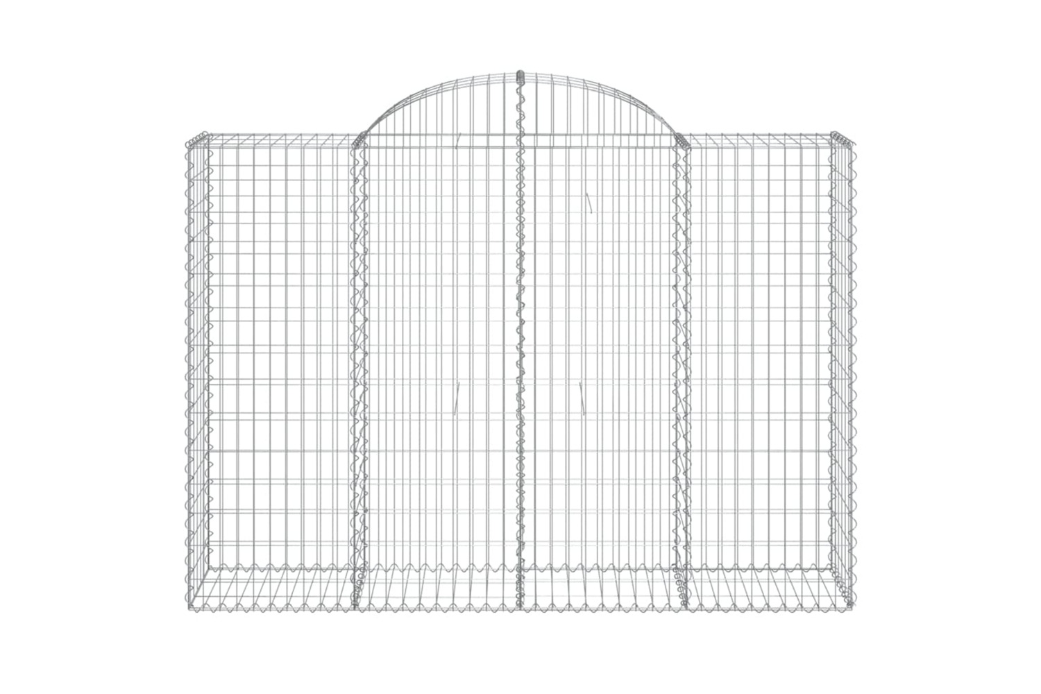 vidaXL 153497 Arched Gabion Basket 200x50x140/160cm Galvanised Iron