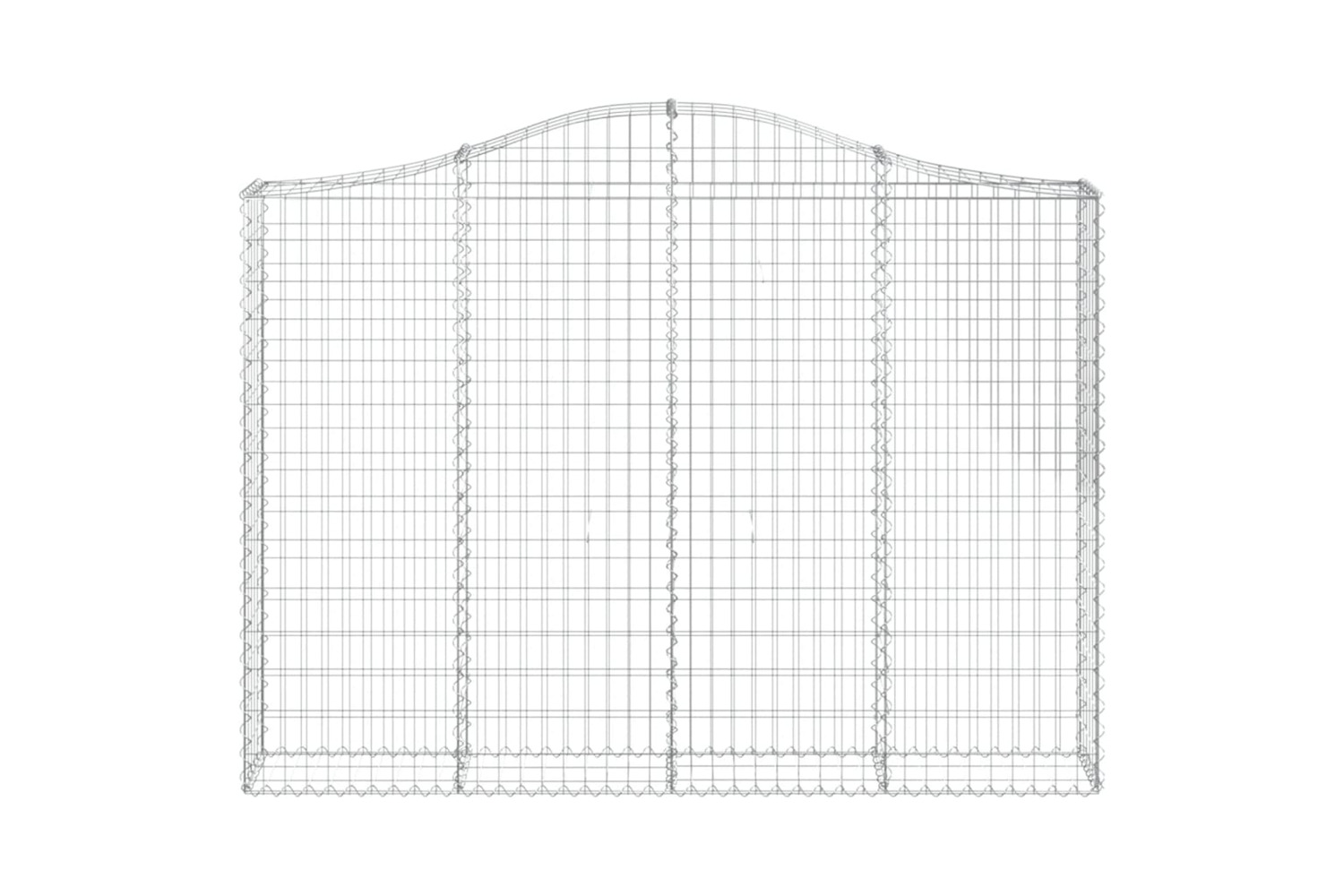 vidaXL 153387 Arched Gabion Basket 200x30x140/160cm Galvanised Iron