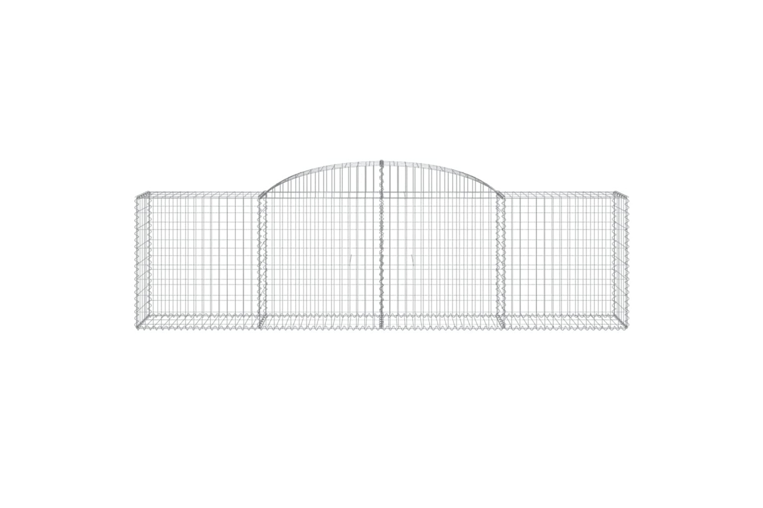 vidaXL 153514 Arched Gabion Basket 300x50x80/100cm Galvanised Iron