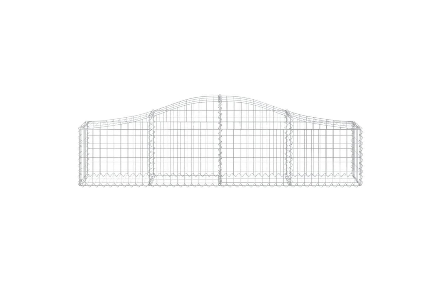vidaXL 153382 Arched Gabion Basket 200x30x40/60cm Galvanised Iron