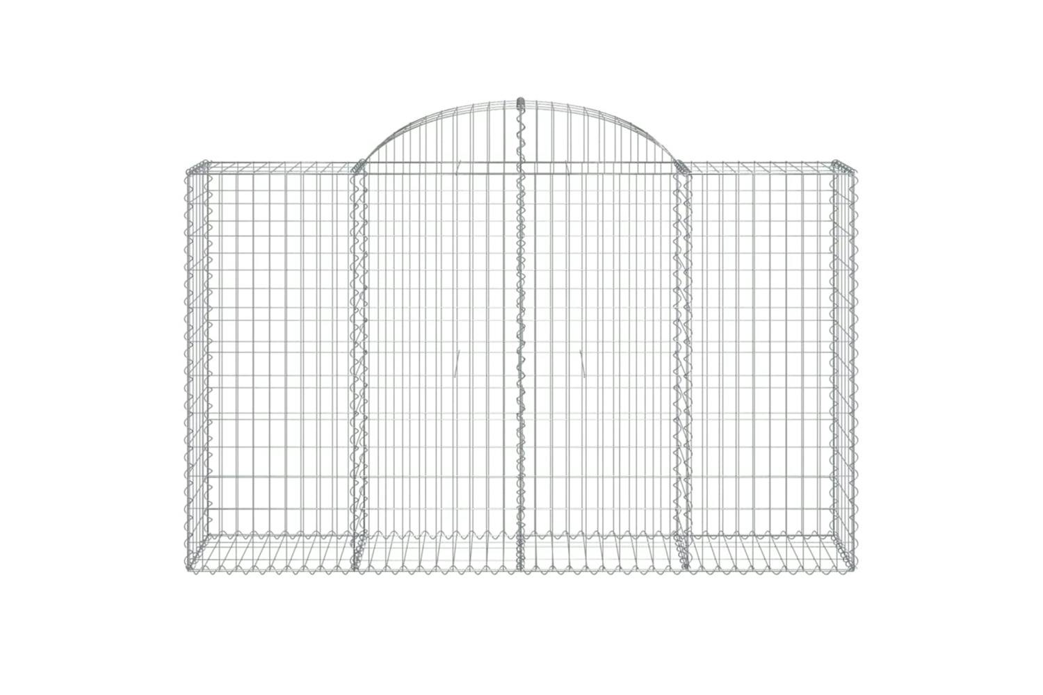 Vidaxl 153496 Arched Gabion Basket 200x50x120/140 Cm Galvanised Iron