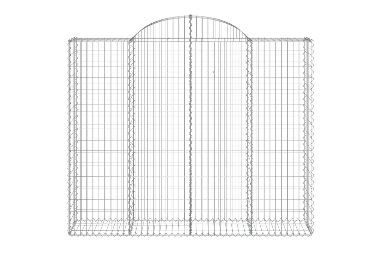 vidaXL 153498 Arched Gabion Basket 200x50x160/180cm Galvanised Iron