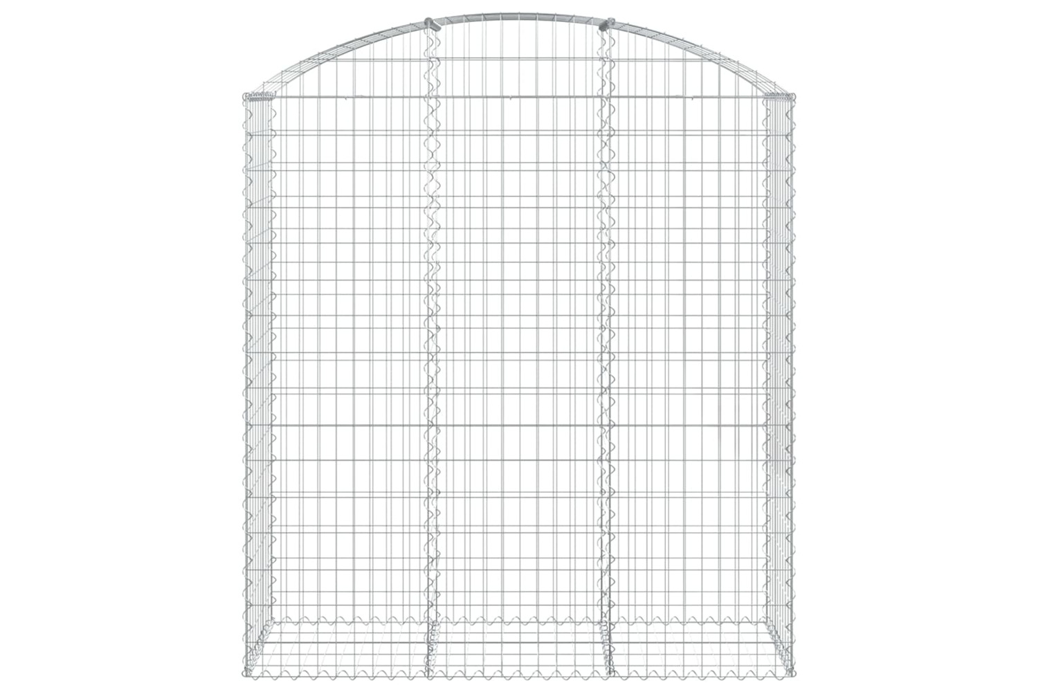 vidaXL 153458 Arched Gabion Basket 150x50x160/180cm Galvanised Iron