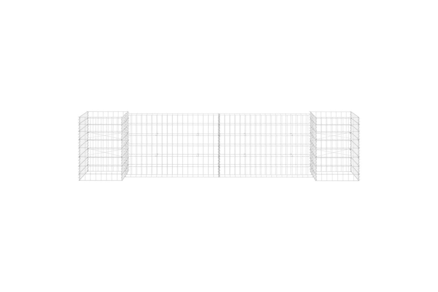 vidaXL 145659 H-shaped Gabion Planter Steel Wire 260x40x60cm