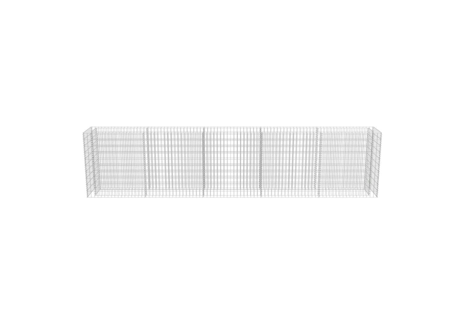 Vidaxl 143564 Gabion Raised Bed Galvanised Steel 450x50x100 Cm