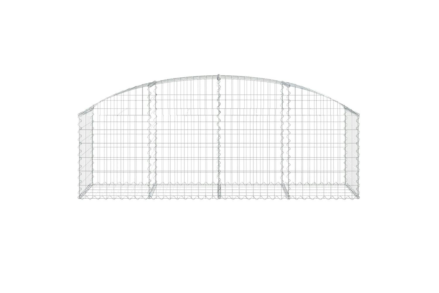 Vidaxl 153473 Arched Gabion Basket 200x50x60/80 Cm Galvanised Iron