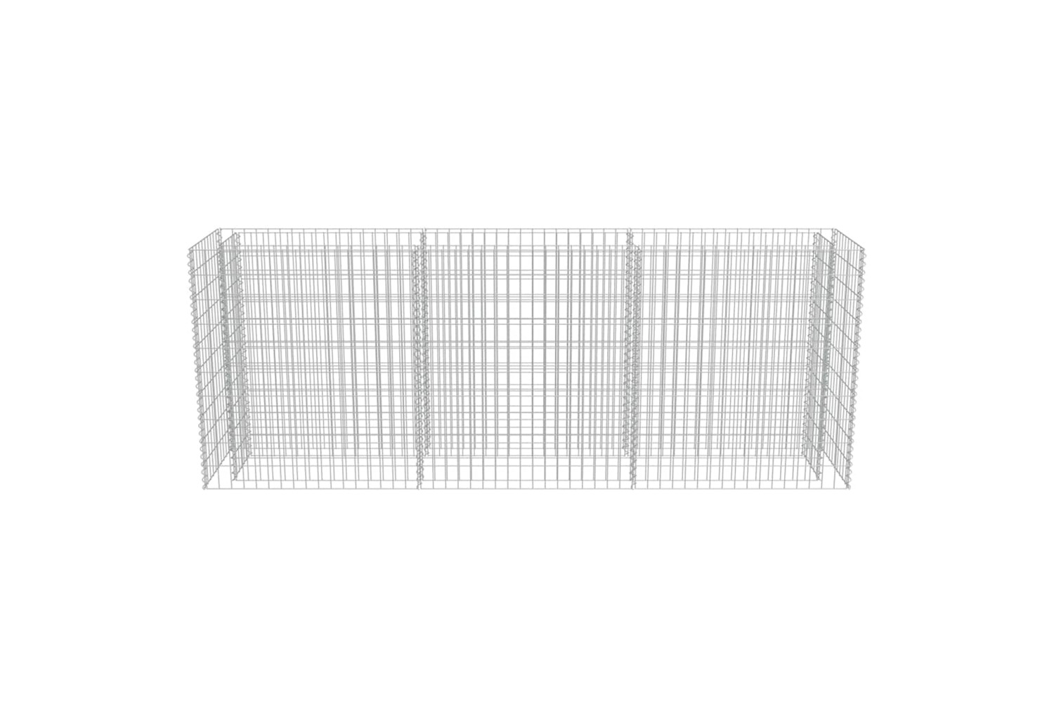 vidaXL 143562 Gabion Raised Bed Galvanised Steel 270x50x100cm