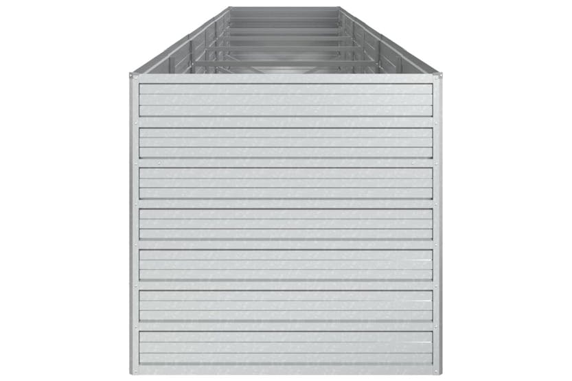 Vidaxl 316902 Garden Raised Bed 480x80x77 Cm Galvanized Steel Silver